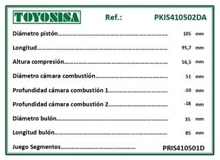 Pistón Completo Isuzu 4BE1