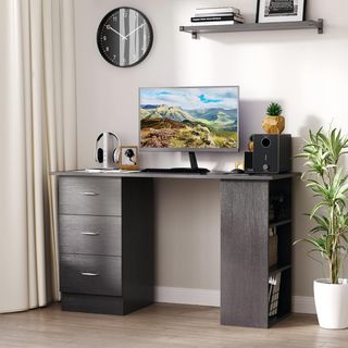 Scrivania PC con 3 Ripiani e 3 Cassetti per Camer