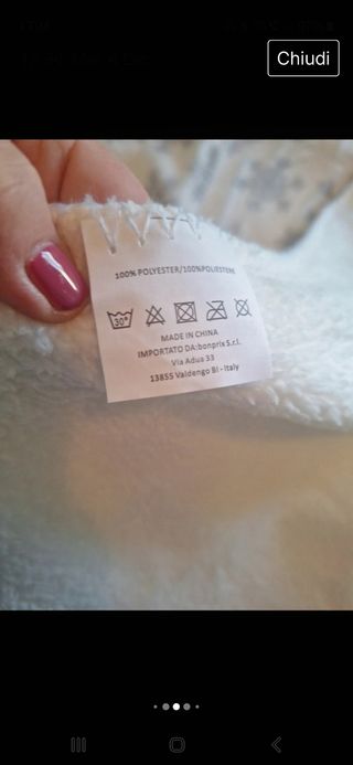 Plaid bianco con fiocchi di neve