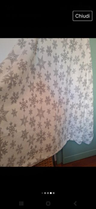 Plaid bianco con fiocchi di neve