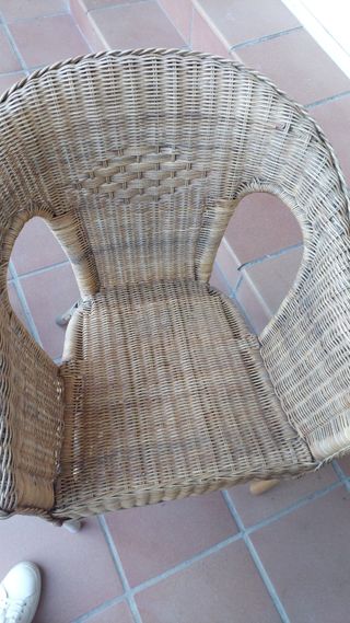 Butacas  mecedora mimbre
