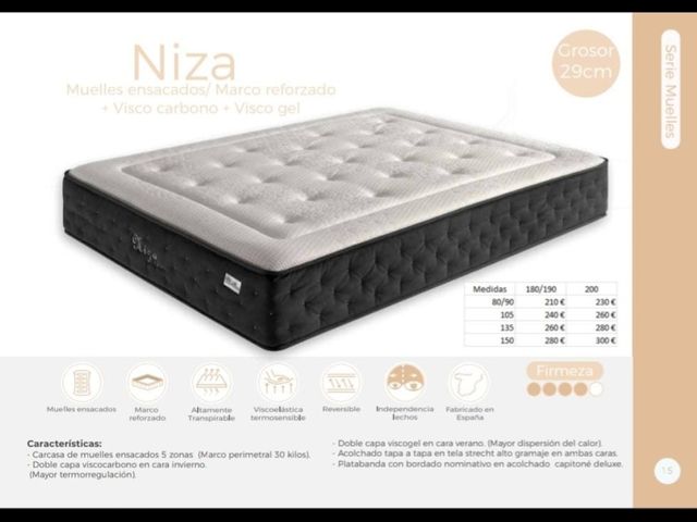 colchones VISCO y MUELLES ENSACADO de FABRICA