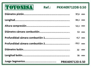 Pistón Completo Kia J3 TCi (STD, +0,50).