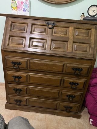 Escritorio secretet madera castellano abatible