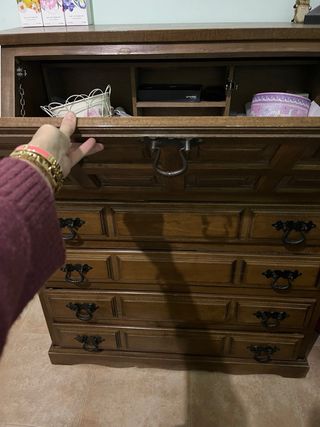 Escritorio secretet madera castellano abatible