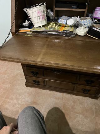 Escritorio secretet madera castellano abatible