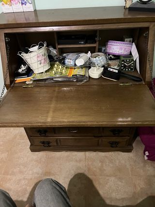 Escritorio secretet madera castellano abatible