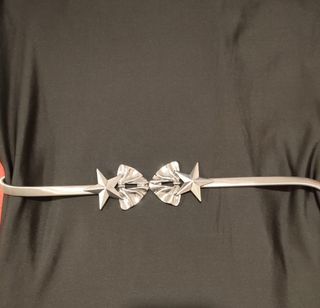 Cinturón plateado elástico