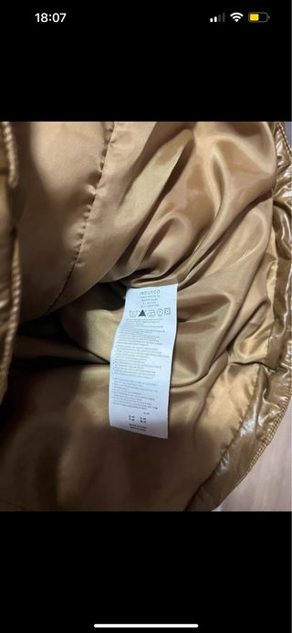 Chaqueta plumas Sintesis mostaza 