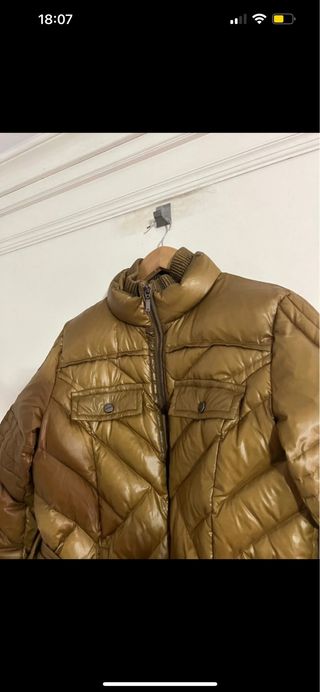 Chaqueta plumas Sintesis mostaza 