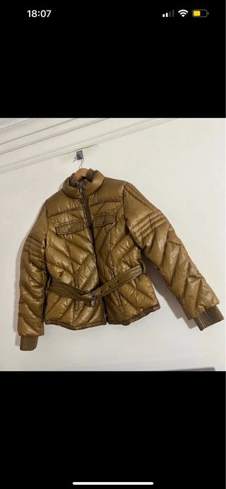 Chaqueta plumas Sintesis mostaza 