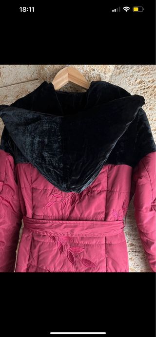 Chaqueta Niza bordada burdeos y terciopelo negro