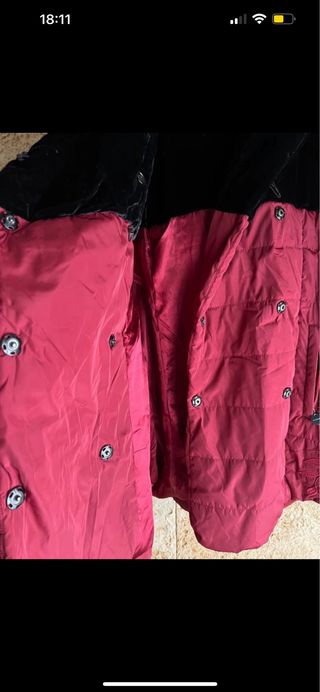 Chaqueta Niza bordada burdeos y terciopelo negro