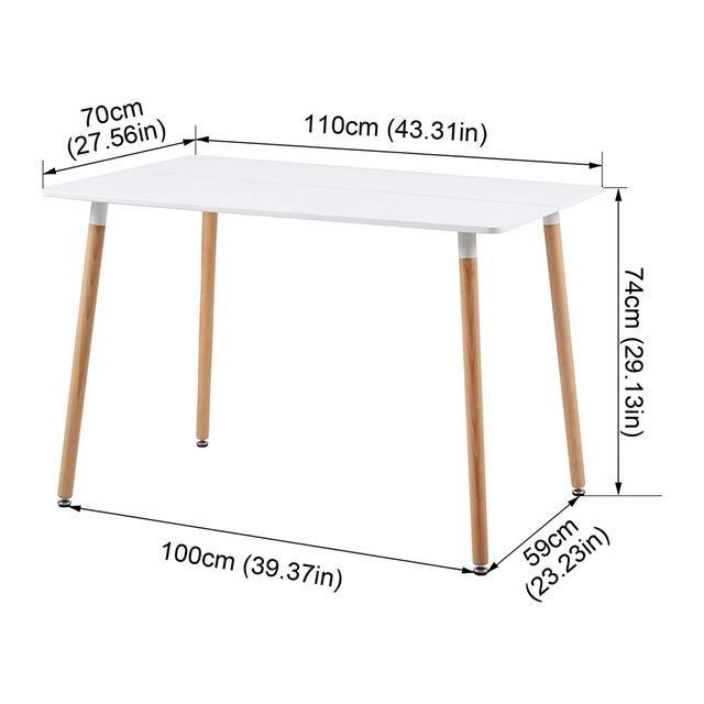 4 SILLAS NUEVAS + MESA 110CM