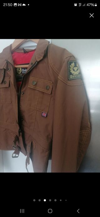 Cazadora Belstaff chica color marrón 
