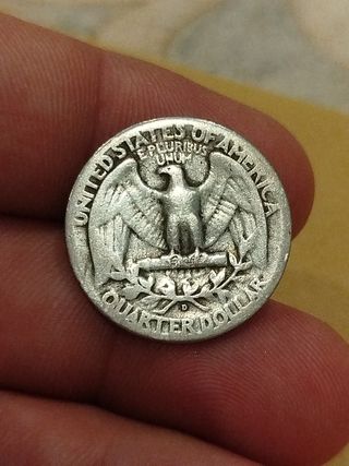 1 quarto dolar 1945  moneda de plata 