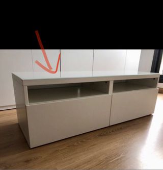 Moble TV amb vidre / Mueble TV con panel