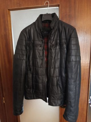 Cazadora cuero de zara