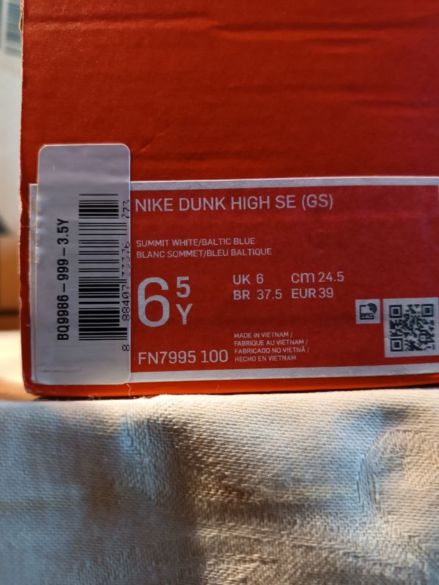 Nike Dunk low high talla 39