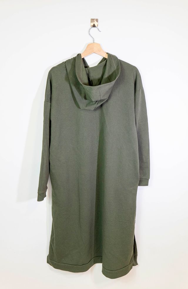 Vestido/Túnica Verde Militar con Capucha