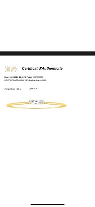 Anillo de compromiso oro 18k con circonita