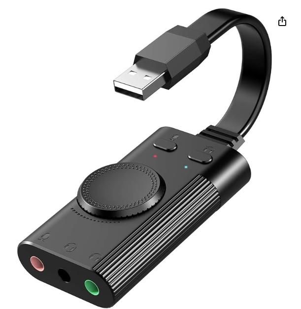 TechRise Tarjeta Sonido USB Tarjeta Sonido Externa