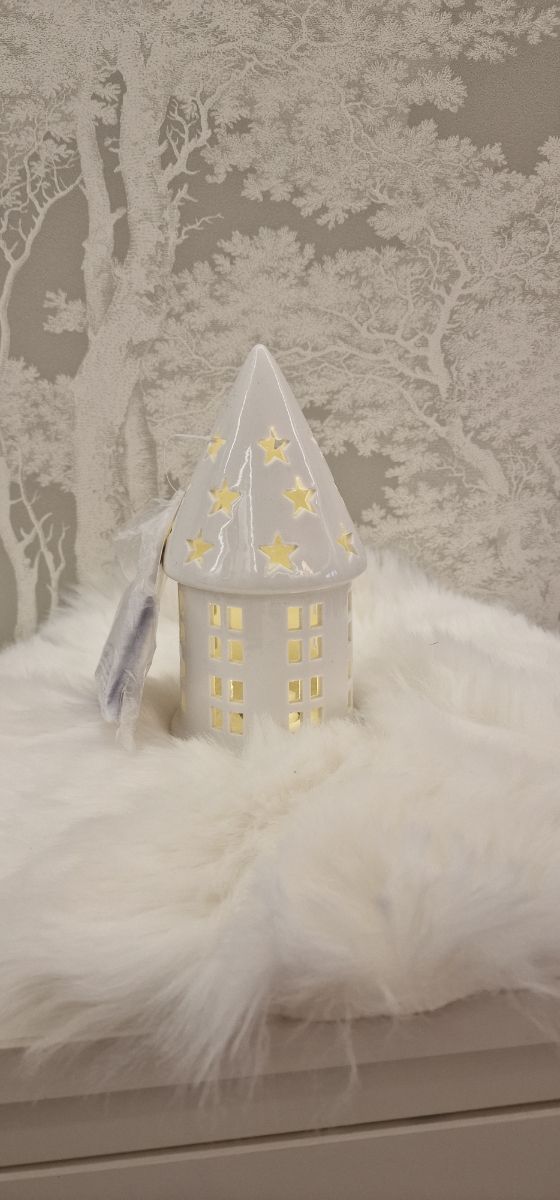 Casita cerámica con luz led