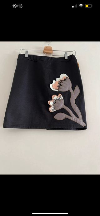 Falda Mamatayoe marron con aplique fieltro