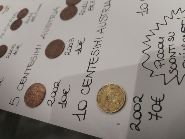 Monete 1,2,5,10 centesimi Austria...