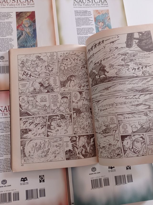 MANGA NAUSICAA VOLUMENES 2 AL 7 EDITORIAL VIZ 2004