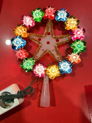 Luces estrella  arbol navidad vintage