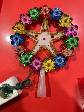 Luces estrella  arbol navidad vintage