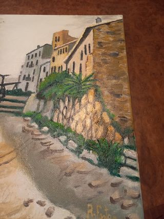 Cuadro a orillas del mar