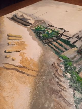 Cuadro a orillas del mar