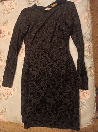 Vestido negro nochevieja talla S-36