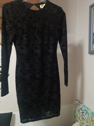 Vestido negro nochevieja talla S-36