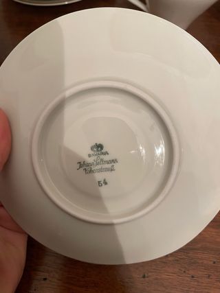 Servizio tazze caffè porcellana Bavaria filo oro