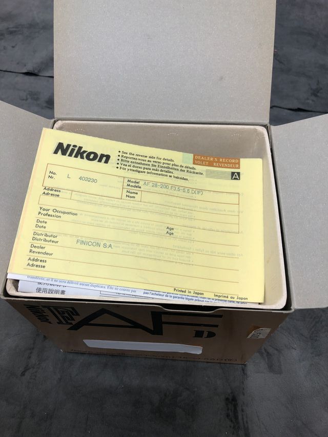 Nikon AF‐D 28‐200 mm f/3.5‐5.6 – Montura F – Nuevo