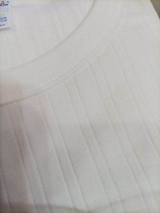 camiseta canalé  manga corta algodón T.60