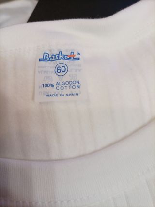 camiseta canalé  manga corta algodón T.60