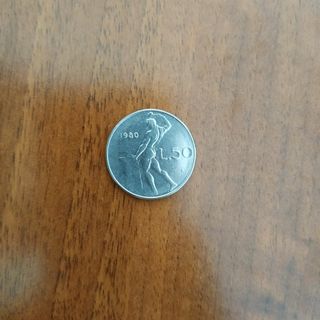Moneta 50 Lire 1980