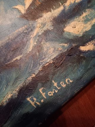 Cuadro barcos en alta mar