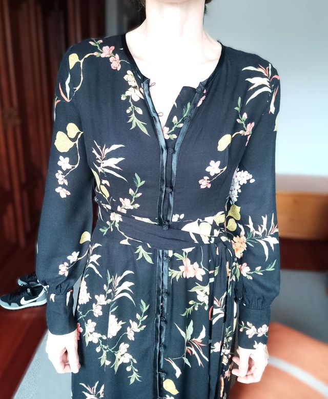 Vestido camisero largo Zara