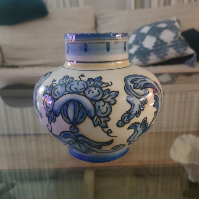 Jarrón azul Manises