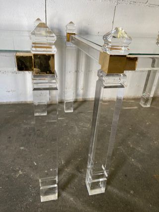 ✅ tavolino vintage in metacrilato e vetro