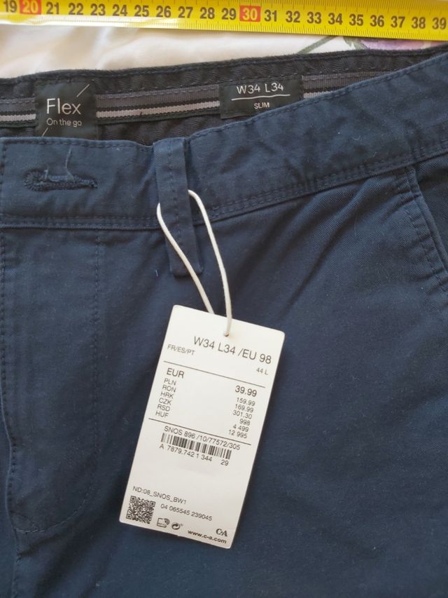 Pantalón caballero azul oscuro. Nuevo