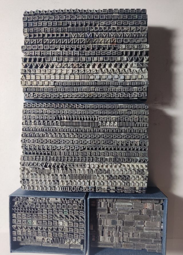 LETTERE IMPRENTA, ALFABETO TIPOGRAFICO, CORPO 10