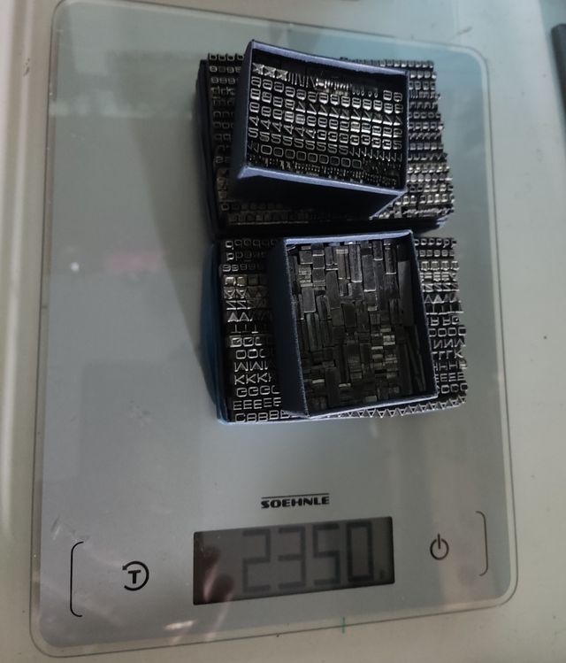 LETTERE IMPRENTA, ALFABETO TIPOGRAFICO, CORPO 10