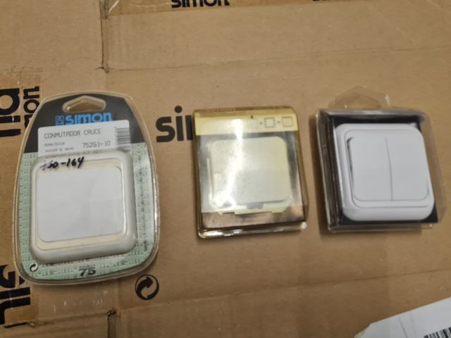Lote Cruce conmutador interruptor doble simon