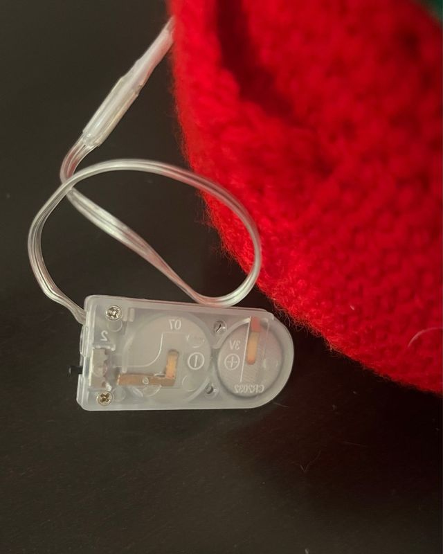 Gnomo babbo natale crochet luci campanelle